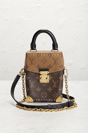 FWRD Renew Louis Vuitton Monogram Reverse Camera Box Handbag in Brown