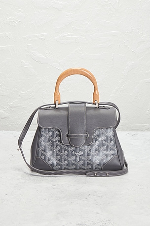 FWRD Renew Goyard Mini Saigon Souple Handbag in Grey