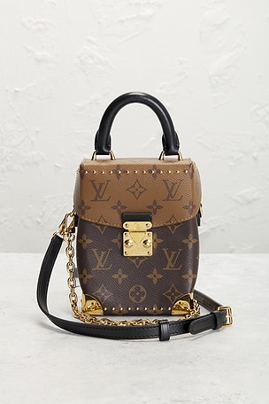 FWRD Renew Louis Vuitton Monogram Reverse Camera Box Handbag in Brown