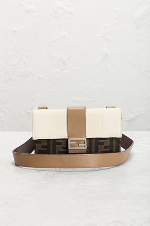 FWRD Renew Fendi Zucca Baguette Shoulder Bag