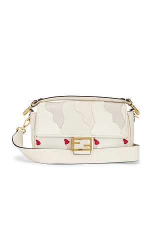 Fendi Mink Fur Nappa Faces Baguette Shoulder Bag FWRD Renew