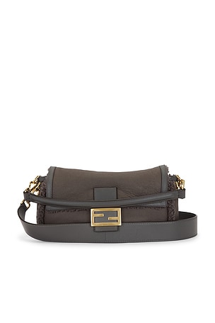Fendi Shearling Baguette Shoulder Bag FWRD Renew