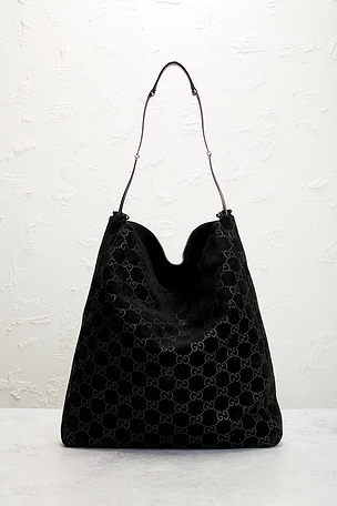FWRD Renew Gucci Bucket Bag in Black