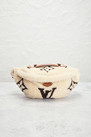 FWRD Renew Louis Vuitton Monogram Teddy Bum Bag in Ivory