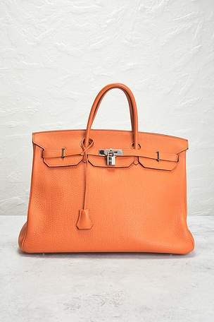 FWRD Renew Hermes Togo Birkin 40 Handbag in Orange