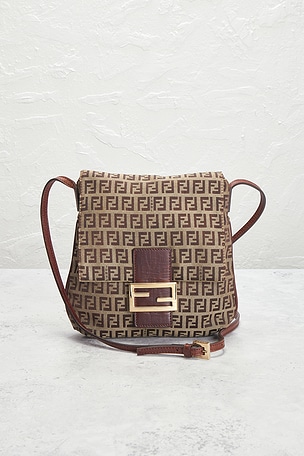 FWRD Renew Fendi Zucchino Crossbody Bag