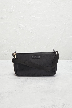 FWRD Renew Gucci Pochette Shoulder Bag in Black