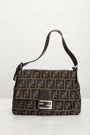FWRD Renew Fendi Zucca Mama Forever Baguette Shoulder Bag