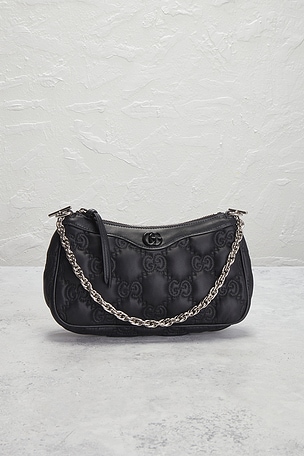 FWRD Renew Gucci GG Marmont Mini Shoulder Bag in Black