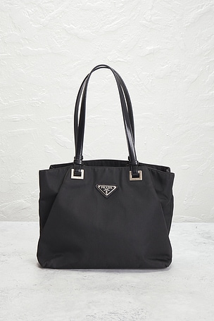 FWRD Renew Prada Tessuto Tote Bag in Black