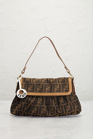 FWRD Renew Fendi Zucca Chef Shoulder Bag