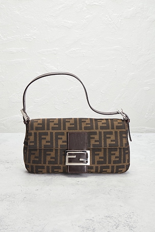 FWRD Renew Fendi Zucca Baguette Shoulder Bag