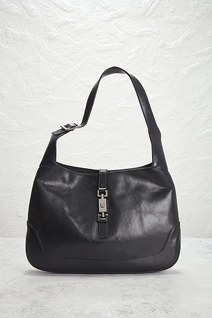 FWRD Renew Gucci Jackie Hobo Bag in Black