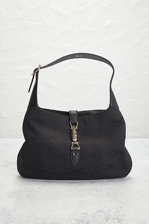 FWRD Renew Gucci Jackie Hobo Bag in Black
