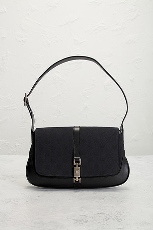 FWRD Renew Gucci Jackie Shoulder Bag in Black