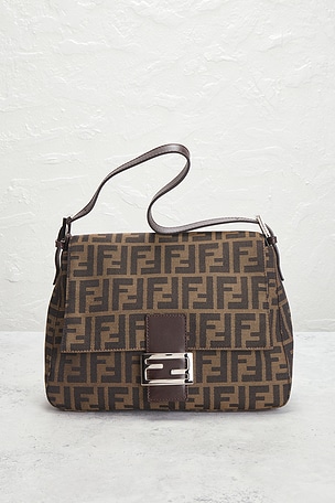 FWRD Renew Fendi Zucca Mama Forever Baguette Shoulder Bag