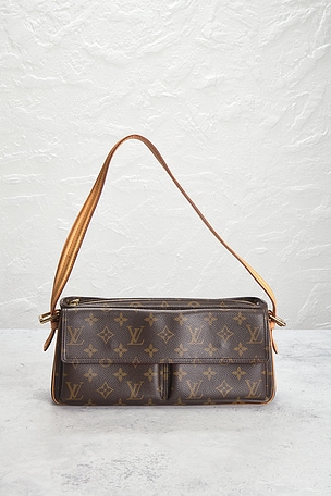 FWRD Renew Louis Vuitton Monogram Viva Cite MM Shoulder Bag in Brown