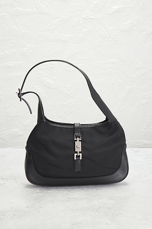 FWRD Renew Gucci Jackie Hobo Bag in Black