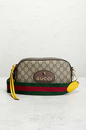FWRD Renew Gucci Neo Vintage Messenger Bag in Brown
