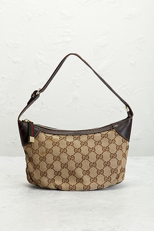 FWRD Renew Gucci Princy Pochette Shoulder Bag in Brown