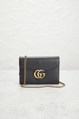FWRD Renew Gucci GG Marmont Wallet On Chain in Black