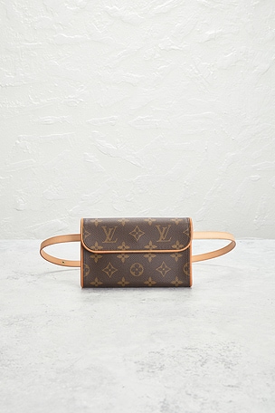 FWRD Renew Louis Vuitton Monogram Florentine Pochette Belt Bag in Brown