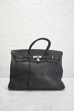 FWRD Renew Hermes Fjord Birkin 40 Handbag in Black