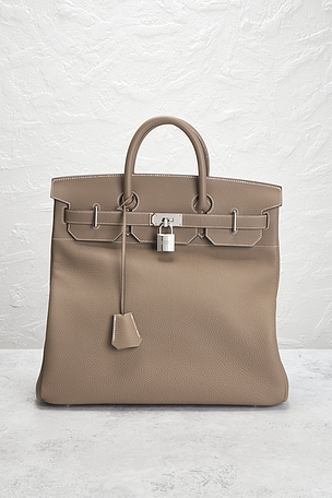 FWRD Renew Hermes Togo Haut A Courroies Birkin 40 Handbag in Tan