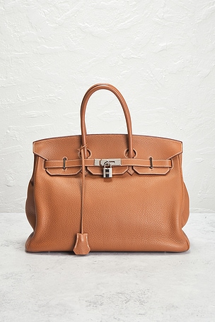 FWRD Renew Hermes Togo Birkin 35 Handbag in Tan