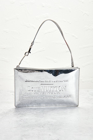 FWRD Renew Louis Vuitton Limited Edition Monogram Miroir Pochette Platt Shoulder Bag in Metallic Silver