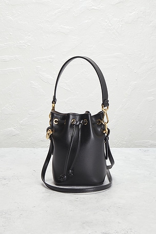 FWRD Renew Fendi Mon Tresor Mini Bucket Bag in Black