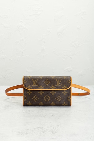 FWRD Renew Louis Vuitton Monogram Florentine Pochette Belt Bag in Brown