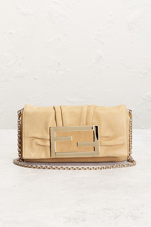 FWRD Renew Fendi Mia Shoulder Bag in Neutral