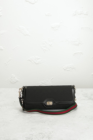 FWRD Renew Gucci Luce Shoulder Bag in Black