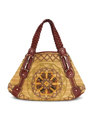 Gucci Raffia Pelham Embroidered Hobo Bag FWRD Renew