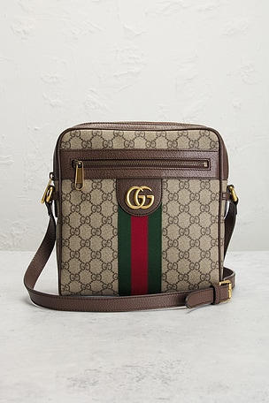 FWRD Renew Gucci Ophidia Shoulder Bag in Beige