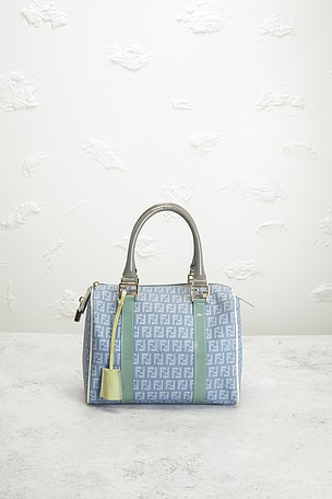 FWRD Renew Fendi Zucchino Boston Bag