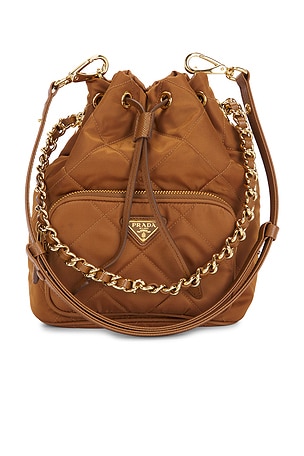 Prada Re-Edition 1995 Re-Nylon Chaine Drawstring Bucket Bag FWRD Renew