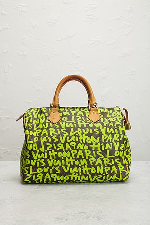 FWRD Renew Louis Vuitton X Stephen Sprouse Monogram Graffiti Speedy 30 Handbag in Green