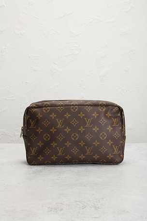 FWRD Renew Louis Vuitton Trousse Toilette 28 Pouch in Brown