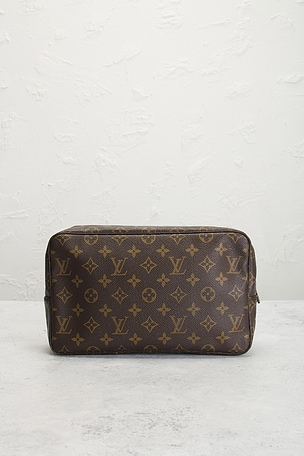 FWRD Renew Louis Vuitton Trousse Toilette 28 Pouch in Brown