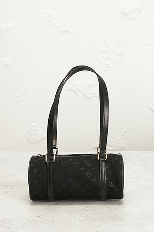 FWRD Renew Louis Vuitton Satin Little Papillon Handbag in Black