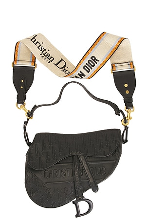 Dior Oblique Embossed Saddle Bag FWRD Renew