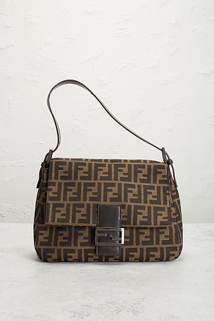 FWRD Renew Fendi Zucca Mama Baguette Shoulder Bag