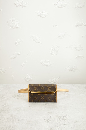 FWRD Renew Louis Vuitton Monogram Florentine Pochette Belt Bag in Brown