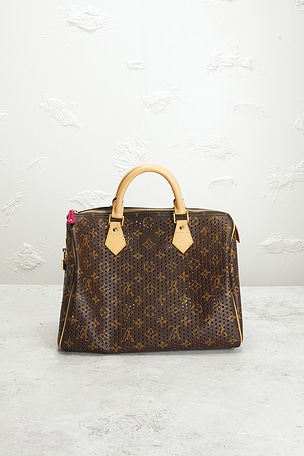 FWRD Renew Louis Vuitton Monogram Perforated Speedy 30 Handbag in Brown