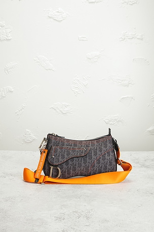 FWRD Renew Dior Flight Line Double Saddle Bag in Blue,Orange