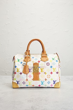 FWRD Renew Louis Vuitton Monogram Speedy 30 Handbag in White
