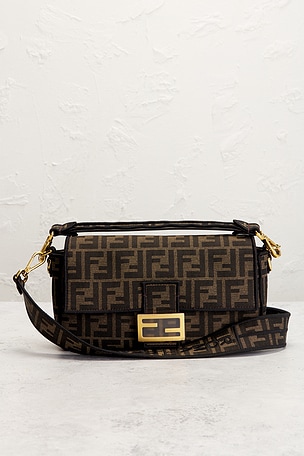 FWRD Renew Fendi FF 1974 Re-Edition Baguette Shoulder Bag in Brown