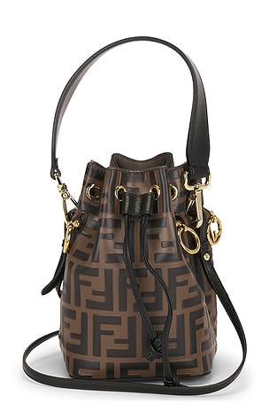 Fendi Vitello Liberty F is Fendi FF 1974 Mini Mon Tresor Bucket Bag FWRD Renew